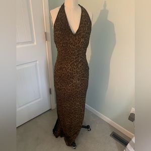 Je Matadhi leopard beaded gown. Size small.